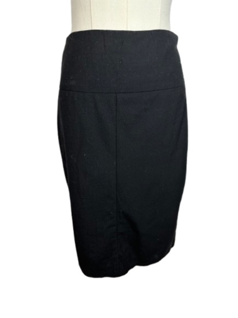 Banana Republic Black Wool Pencil Skirt - Tailored High Waist